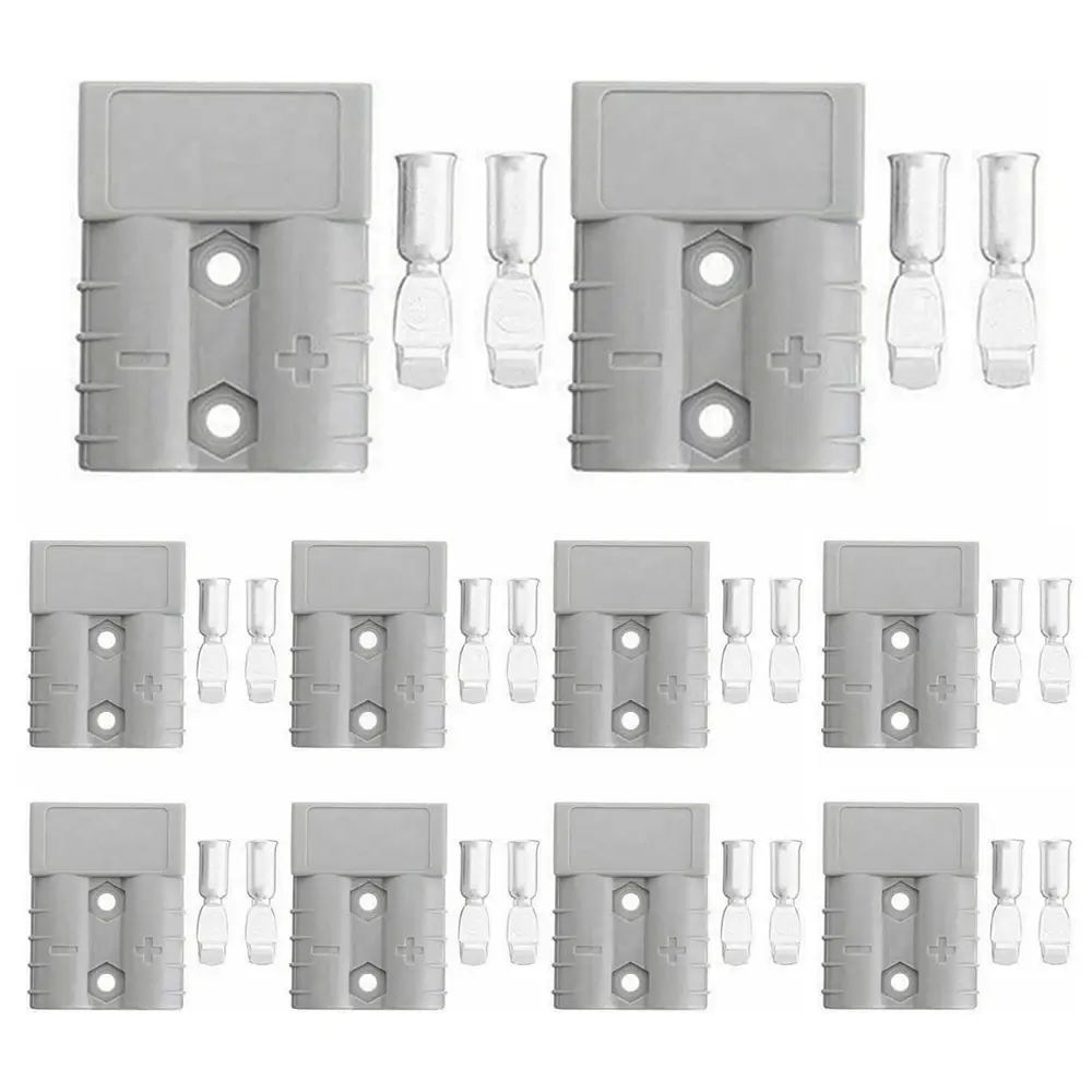 10Pcs Anderson Style Plug Connectors 50 AMP 12-24V 6AWG DC Power SP
